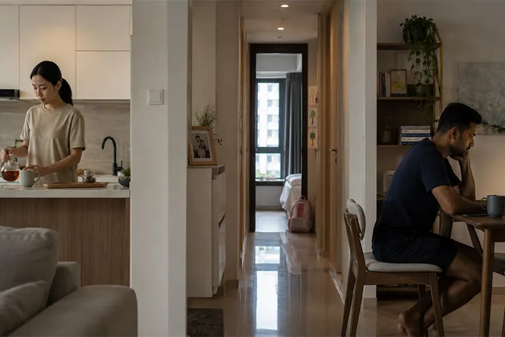 Cohabitation but Separated: Navigating Life Together, Apart